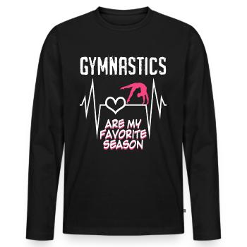 Gymnastics Rhythmic gymnastics - Men's Premium Organic Long Sleeve Shirt - black - Front - Nico (187cm)