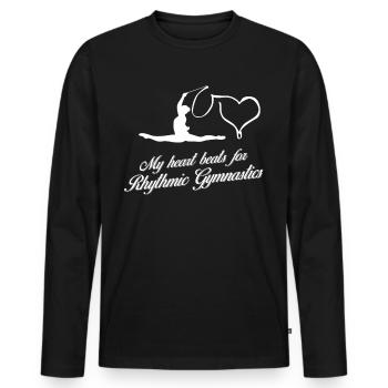 RSG Turnen Rhythmische Sportgymnastik - Männer Premium Bio Langarmshirt - Schwarz - Vorne - Nico (187cm)