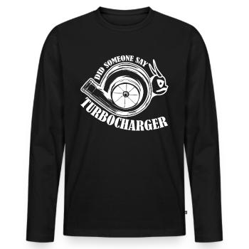 Turbolader Werktsatt Tuning Auto Tuner - Männer Premium Bio Langarmshirt - Schwarz - Vorne - Nico (187cm)