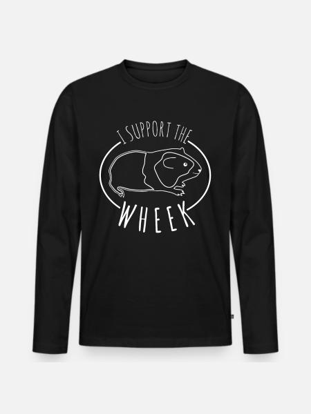 Blague des cochons d’Inde - T-shirt manches longues Premium bio Homme - noir