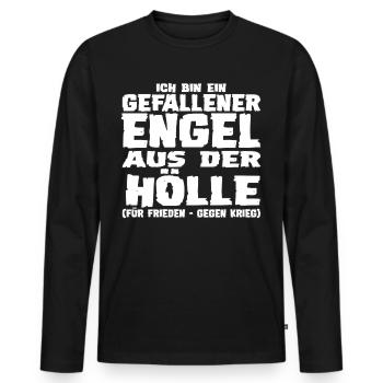 Gefallener Engel aus der Hölle - Männer Premium Bio Langarmshirt - Schwarz - Vorne - Nico (187cm)