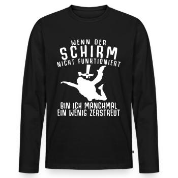 Fallschirmspringer Spruch Fallschirm - Männer Premium Bio Langarmshirt - Schwarz - Vorne - Nico (187cm)