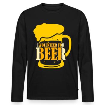 Dictons de bière Bière artisanale Brasseur de bière - T-shirt manches longues Premium bio Homme - noir - Devant - Nico (187cm)