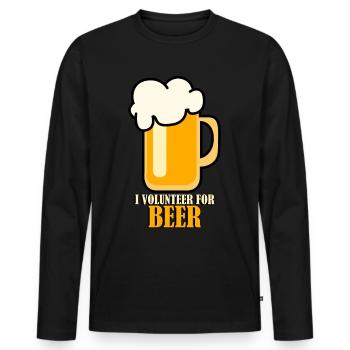 Bier Witz Craft Beer Bierbrauer Brauerei - Männer Premium Bio Langarmshirt - Schwarz - Vorne - Nico (187cm)