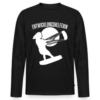 Kitesurfen verhedderte Leinen Kitesurfer - Männer Premium Bio Langarmshirt - Schwarz - Vorne - Nico (187cm)
