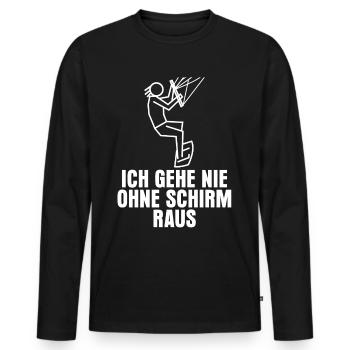 Kitesurfer Spruch Kitesurfen Kiteboarder - Männer Premium Bio Langarmshirt - Schwarz - Vorne - Nico (187cm)