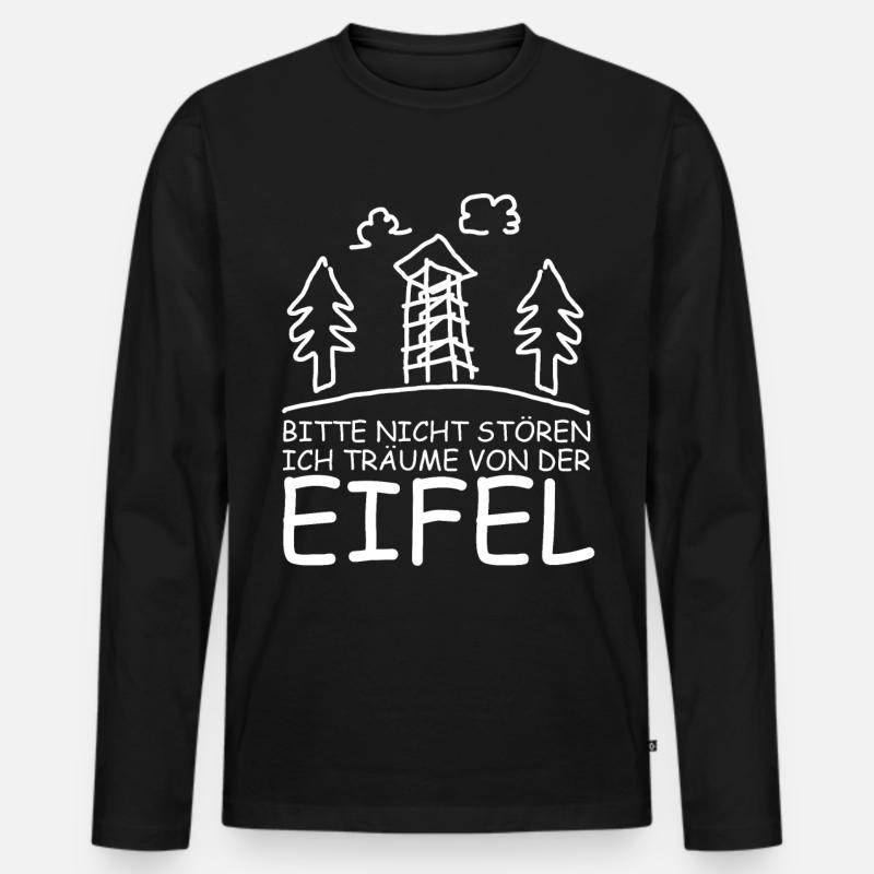 Eifel Eifeler Eifler - Männer Premium Bio Langarmshirt - Schwarz