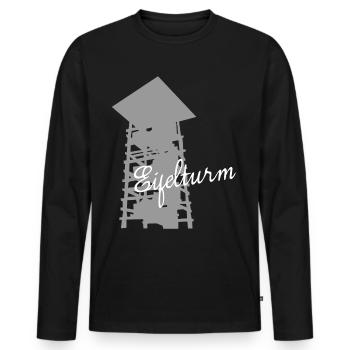 Eifel Eifeler Aussichtsturm Eifler - Männer Premium Bio Langarmshirt - Schwarz - Vorne - Nico (187cm)
