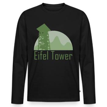 Eifel Wandern Eifeler Eifler - Männer Premium Bio Langarmshirt - Schwarz - Vorne - Nico (187cm)