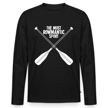Aviron, aviron, club d’aviron, bateau à rames - T-shirt manches longues Premium bio Homme - noir - Devant - Nico (187cm)