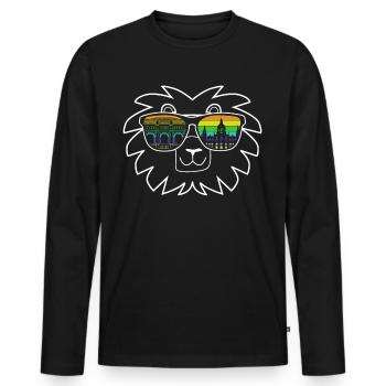 Hanover - Men's Premium Organic Long Sleeve Shirt - black - Front - Nico (187cm)
