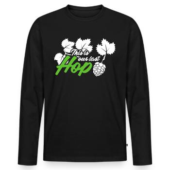 Hopfen Bier Witz Hobbybrauer Bierbrauer - Männer Premium Bio Langarmshirt - Schwarz - Vorne - Nico (187cm)