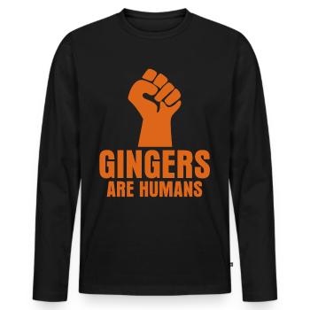 Rote Haare Spruch Rothaarig Rotschopf - Männer Premium Bio Langarmshirt - Schwarz - Vorne - Nico (187cm)