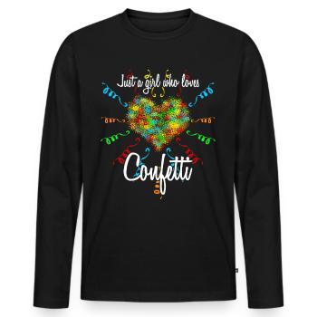 Confetti Girl Carnival Carnival - Men's Premium Organic Long Sleeve Shirt - black - Front - Nico (187cm)
