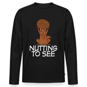Eichhörnchen - Männer Premium Bio Langarmshirt - Schwarz - Vorne - Nico (187cm)