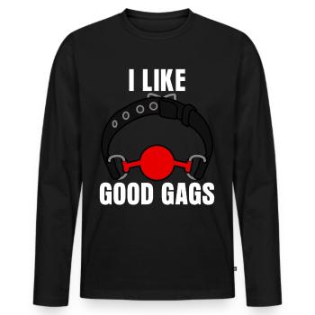 BDSM Joke - Männer Premium Bio Langarmshirt - Schwarz - Vorne - Nico (187cm)