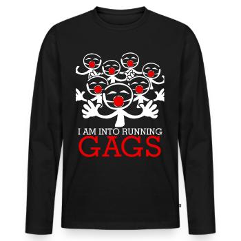 BDSM Spruch - Männer Premium Bio Langarmshirt - Schwarz - Vorne - Nico (187cm)