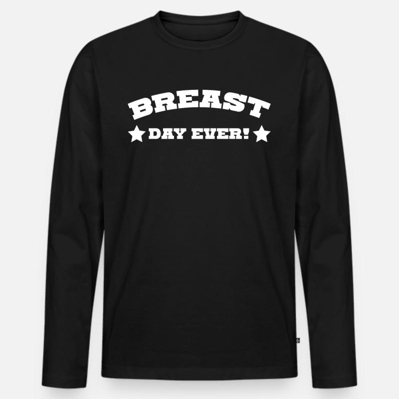 Brüste Titten Brust - Männer Premium Bio Langarmshirt - Schwarz