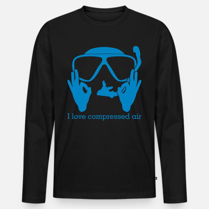 Tauchen Gerätetauchen Taucher - Männer Premium Bio Langarmshirt - Schwarz