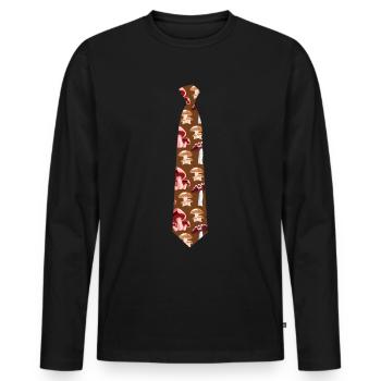 Mushroom pickers tie mushrooms mushroom - Men's Premium Organic Long Sleeve Shirt - black - Front - Nico (187cm)