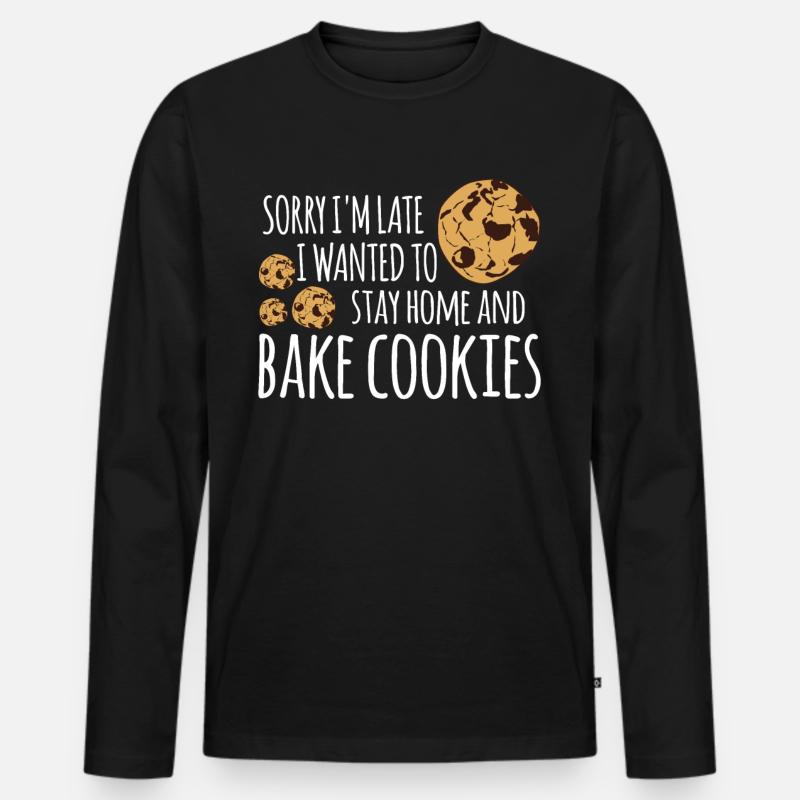Baking, bakery, baker, baker - Men's Premium Organic Long Sleeve Shirt - black