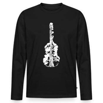Guitar Music Tree Nature Guitarist - Men's Premium Organic Long Sleeve Shirt - black - Front - Nico (187cm)