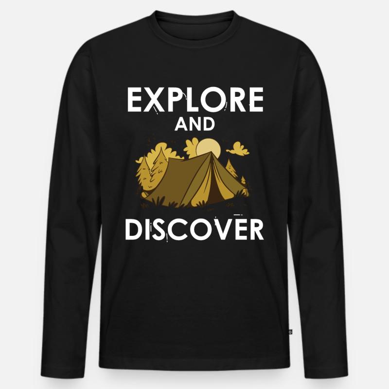 Explorez et découvrez - T-shirt manches longues Premium bio Homme - noir