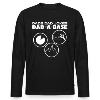 Joke Father Joke Father Jokes - Men's Premium Organic Long Sleeve Shirt - black - Front - Nico (187cm)