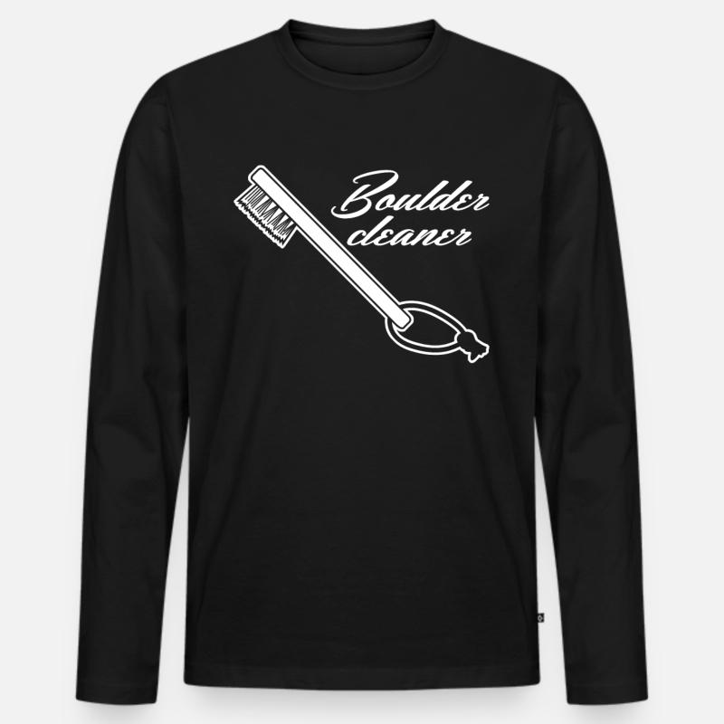 Bouldern - Männer Premium Bio Langarmshirt - Schwarz