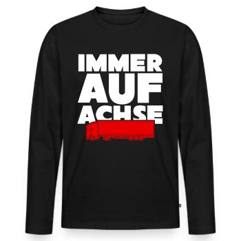 LKW-Fahrer LKW Trucker - Männer Premium Bio Langarmshirt - Schwarz - Vorne - Nico (187cm)
