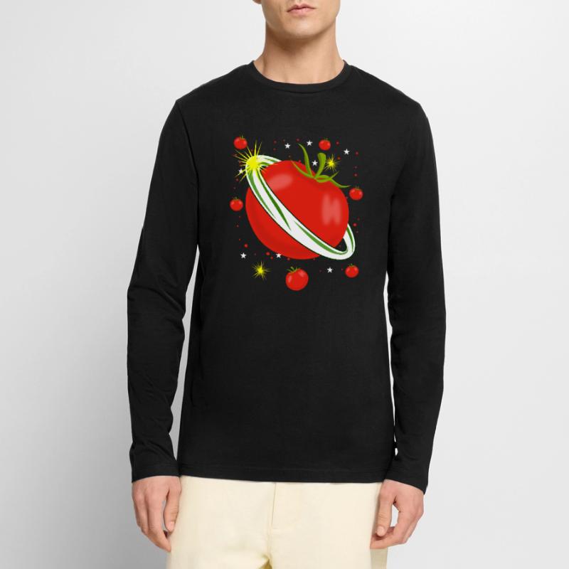 Tomates dans l’espace Tomate T-shirt manches longues Premium bio Homme