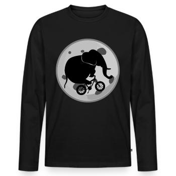 Elephant on a Bike Elephants - Männer Premium Bio Langarmshirt - Schwarz - Vorne - Nico (187cm)