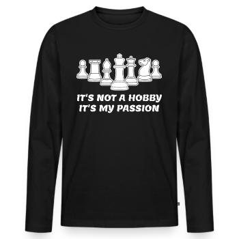 Chess Pieces Chess Board - Männer Premium Bio Langarmshirt - Schwarz - Vorne - Nico (187cm)