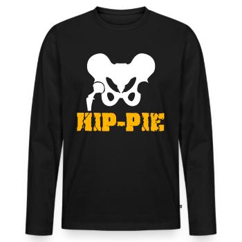 Hip Implant Joke Hip Surgery - Men's Premium Organic Long Sleeve Shirt - black - Front - Nico (187cm)