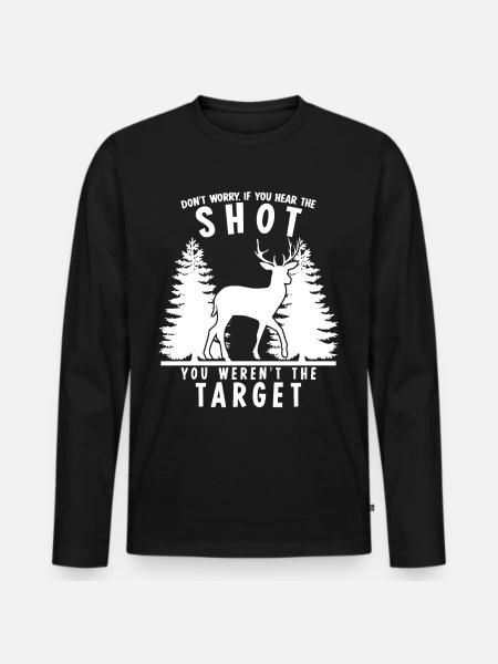 Hunters Hunter Hunting - Männer Premium Bio Langarmshirt - Schwarz