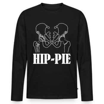 Chirurgie de la hanche par implant de hanche - T-shirt manches longues Premium bio Homme - noir - Devant - Nico (187cm)