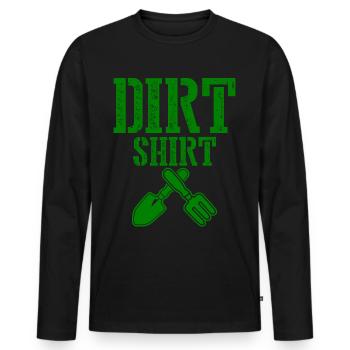 Garden Gardening Gardener - Men's Premium Organic Long Sleeve Shirt - black - Front - Nico (187cm)