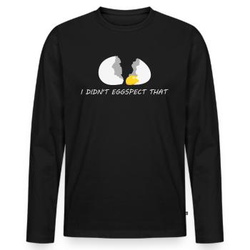 Egg Eggs - Männer Premium Bio Langarmshirt - Schwarz - Vorne - Nico (187cm)