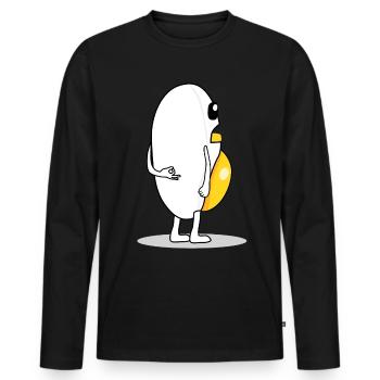 Egg Protein Circle Game Eggs - Men's Premium Organic Long Sleeve Shirt - black - Front - Nico (187cm)