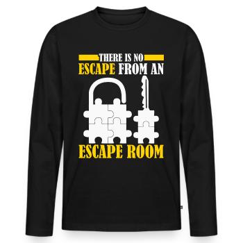 Escape Game Escape Room - Men's Premium Organic Long Sleeve Shirt - black - Front - Nico (187cm)