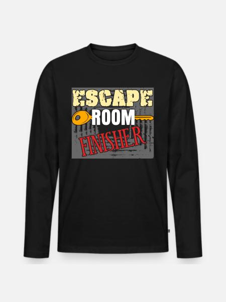 Escape Game Finisher Escape Room - Men's Premium Organic Long Sleeve Shirt - black