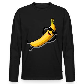 Bananas Sunglasses Banana - Men's Premium Organic Long Sleeve Shirt - black - Front - Nico (187cm)