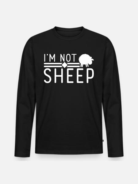 Sheep Sheep Sheep - Men's Premium Organic Long Sleeve Shirt - black