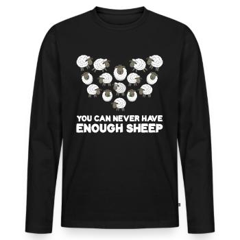 Sheep Heart Shepherd - Men's Premium Organic Long Sleeve Shirt - black - Front - Nico (187cm)