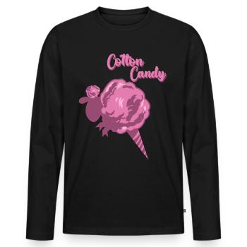 Funny Sheep Shepherd - Men's Premium Organic Long Sleeve Shirt - black - Front - Nico (187cm)
