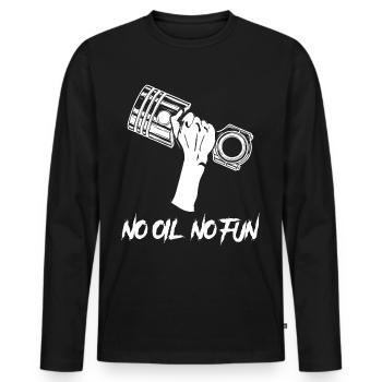 Oil Mechanic Workshop Car - Männer Premium Bio Langarmshirt - Schwarz - Vorne - Nico (187cm)