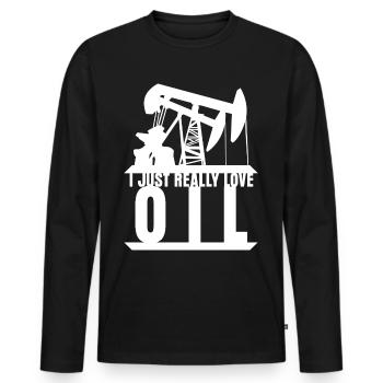 Mechanic Workshop Car Oil - Männer Premium Bio Langarmshirt - Schwarz - Vorne - Nico (187cm)