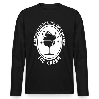 Ice Cream Cup - Männer Premium Bio Langarmshirt - Schwarz - Vorne - Nico (187cm)