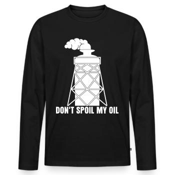 Oil Joke Mechanic Car Gasoline Workshop - Männer Premium Bio Langarmshirt - Schwarz - Vorne - Nico (187cm)