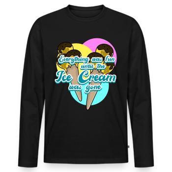 Ice Cream Icecream - Männer Premium Bio Langarmshirt - Schwarz - Vorne - Nico (187cm)